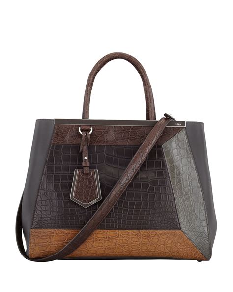 fendi crocodile tote bag